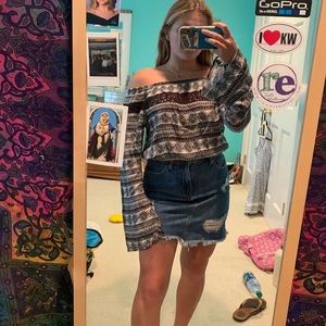 Band of Gypsies Black and White patterned top